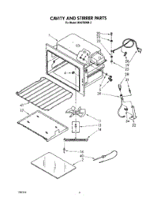 03 - Cavity And Stirrer parts for Whirlpool Microwave MH6700XM3 from AppliancePartsPros.com