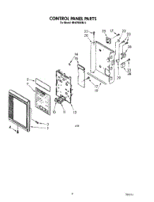 06 - Control Panel parts for Whirlpool Microwave MH6700XM3 from AppliancePartsPros.com