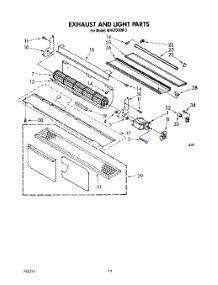 07 - Exhaust And Light parts for Whirlpool Microwave MH6700XM3 from AppliancePartsPros.com