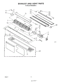 07 - Exhaust And Light parts for Whirlpool Microwave MH6600XM0 from AppliancePartsPros.com