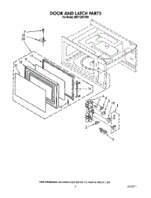 05 - Door And Latch parts for Whirlpool Microwave MB7120XYB0 from AppliancePartsPros.com