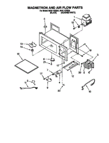 Magnetron And Air Flow parts for Whirlpool Microwave 4361 from AppliancePartsPros.com