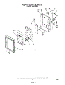 06 - Control Panel parts for Whirlpool Microwave MH6600XM2 from AppliancePartsPros.com