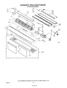 07 - Exhaust And Light parts for Whirlpool Microwave MH6600XM2 from AppliancePartsPros.com