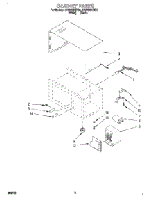 05 - Cabinet parts for Whirlpool Microwave MG3090XBB0 from AppliancePartsPros.com