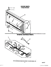 05 - Door, Wiring Harness, Lit / Optional parts for Whirlpool Microwave MH6701XW1 from AppliancePartsPros.com