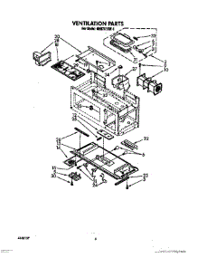 08 - Ventilation parts for Whirlpool Microwave MH6701XW1 from AppliancePartsPros.com