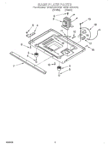 04 - Base Plate parts for Whirlpool Microwave MC8130XAQ0 from AppliancePartsPros.com