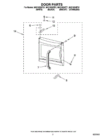 02 - Door Parts parts for Whirlpool Microwave MH3185XPB1 from AppliancePartsPros.com