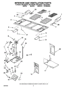 03 - Interior And Ventilation Parts parts for Whirlpool Microwave MH3185XPB1 from AppliancePartsPros.com