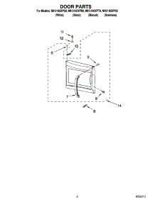02 - Door Parts parts for Whirlpool Microwave MH3185XPQ0 from AppliancePartsPros.com