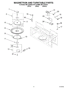 05 - Magnetron And Turntable Parts parts for Whirlpool Microwave MH7155XMB0 from AppliancePartsPros.com