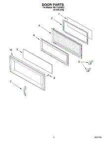 02 - Door Parts parts for Whirlpool Microwave MH7155XMS0 from AppliancePartsPros.com