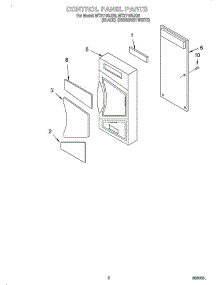 Control Panel parts for Whirlpool Microwave OEMMT2110SJB0 from AppliancePartsPros.com