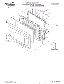 Door / Literature parts for Whirlpool Microwave OEMMT2110SJQ0 from AppliancePartsPros.com