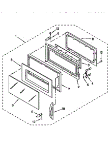 Door parts for Whirlpool Microwave MH7155XBZ0 from AppliancePartsPros.com
