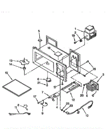 Magnetron And Air Flow parts for Whirlpool Microwave MH7155XBZ0 from AppliancePartsPros.com