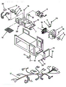 Interior parts for Whirlpool Microwave MH7155XBZ0 from AppliancePartsPros.com