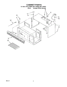 03 - Cabinet parts for Whirlpool Microwave MH7115XBB4 from AppliancePartsPros.com