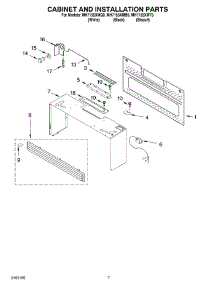 06 - Cabinet And Installation Parts parts for Whirlpool Microwave MH7155XMQ0 from AppliancePartsPros.com