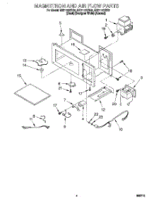 04 - Magnetron And Air Flow, Literature parts for Whirlpool Microwave MH7115XBQ2 from AppliancePartsPros.com