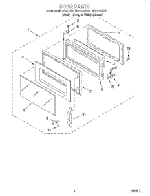 02 - Door parts for Whirlpool Microwave MH7115XBB6 from AppliancePartsPros.com