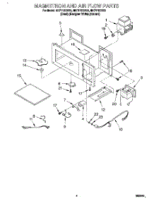 04 - Magnetron And Air Flow, Literature parts for Whirlpool Microwave MH7115XBZ0 from AppliancePartsPros.com