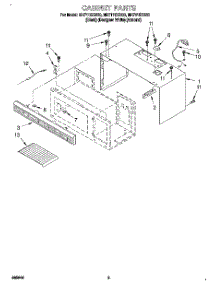 03 - Cabinet parts for Whirlpool Microwave MH7115XBQ0 from AppliancePartsPros.com