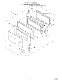 02 - Door parts for Whirlpool Microwave MH7110XBQ6 from AppliancePartsPros.com