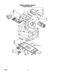 08 - Ventilation parts for Whirlpool Microwave MH7100XYB0 from AppliancePartsPros.com
