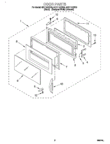 02 - Door parts for Whirlpool Microwave MH7115XBQ5 from AppliancePartsPros.com