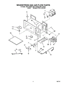 04 - Magnetron And Air Flow, Literature parts for Whirlpool Microwave MH7115XBQ5 from AppliancePartsPros.com