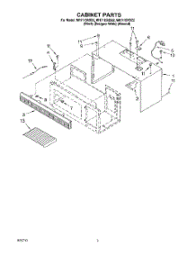 03 - Cabinet parts for Whirlpool Microwave MH7115XBZ2 from AppliancePartsPros.com