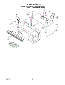 03 - Cabinet parts for Whirlpool Microwave MH7115XBB5 from AppliancePartsPros.com