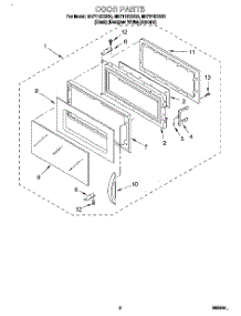 02 - Door parts for Whirlpool Microwave MH7115XBB0 from AppliancePartsPros.com