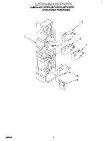 06 - Latch Board parts for Whirlpool Microwave MH7115XBB0 from AppliancePartsPros.com
