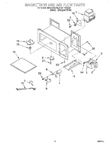 05 - Magnetron And Air Flow parts for Whirlpool Microwave MH9115XBQ5 from AppliancePartsPros.com