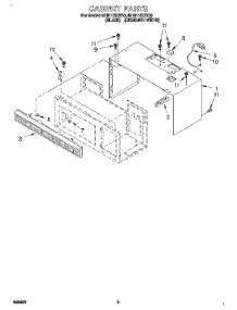 03 - Cabinet parts for Whirlpool Microwave MH6110XBB0 from AppliancePartsPros.com
