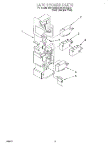 04 - Latch Board, Literature parts for Whirlpool Microwave MH9115XEB0 from AppliancePartsPros.com