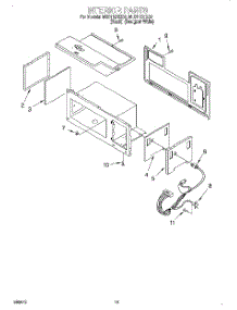 09 - Interior parts for Whirlpool Microwave MH9115XEB0 from AppliancePartsPros.com