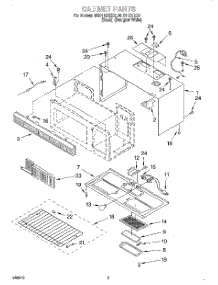 03 - Cabinet parts for Whirlpool Microwave MH9115XEQ0 from AppliancePartsPros.com