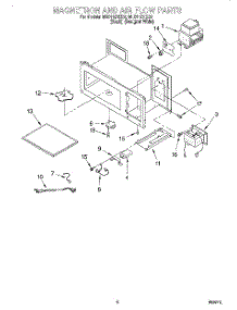 05 - Magnetron And Air Flow parts for Whirlpool Microwave MH9115XEQ0 from AppliancePartsPros.com