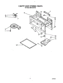 07 - Cavity And Stirrer parts for Whirlpool Microwave MH6100XYB0 from AppliancePartsPros.com