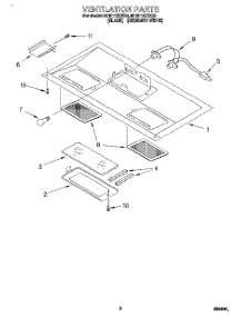 07 - Ventilation parts for Whirlpool Microwave MH6110XBQ0 from AppliancePartsPros.com