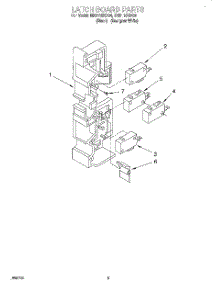 04 - Latch Board, Literature parts for Whirlpool Microwave MH9115XBB4 from AppliancePartsPros.com