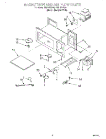 05 - Magnetron And Air Flow parts for Whirlpool Microwave MH9115XBB4 from AppliancePartsPros.com