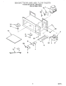 05 - Magnetron And Air Flow parts for Whirlpool Microwave MH9115XBB1 from AppliancePartsPros.com