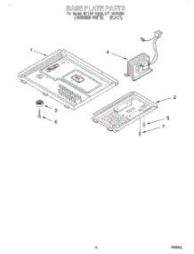 06 - Base Plate parts for Whirlpool Microwave MT1151SGQ0 from AppliancePartsPros.com