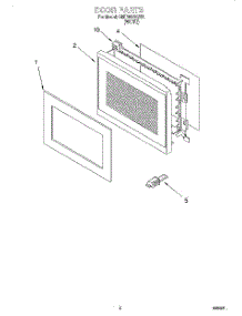 02 - Door parts for Whirlpool Microwave CMT061SGW0 from AppliancePartsPros.com