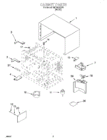 03 - Cabinet, Literature parts for Whirlpool Microwave CMT061SGW0 from AppliancePartsPros.com